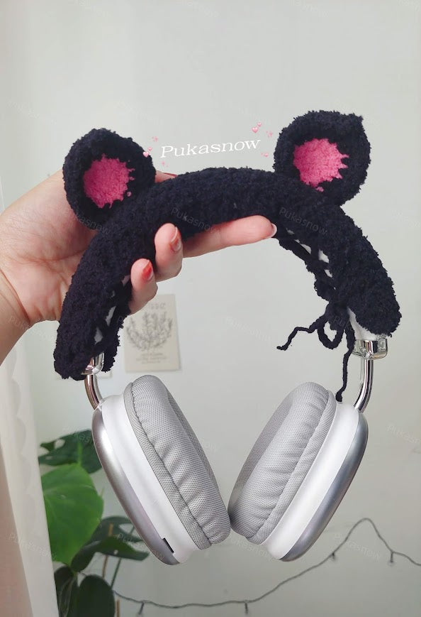 Cat ear design headphone cover for AirPods Max, Sony, or other models