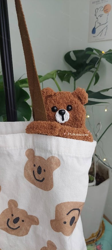 🐻Cute Fluffy Bear Design Earphone Pouch🐻