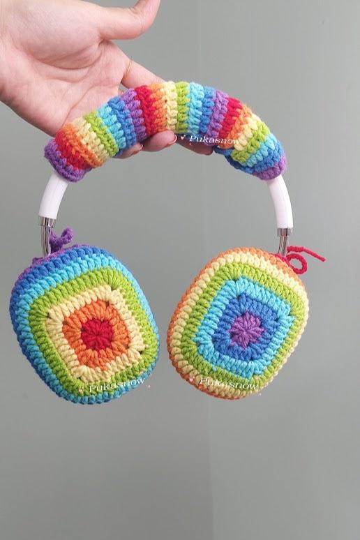 🎧Rainbow-colored design headphone cover for AirPods Max,Sony or other models🎧