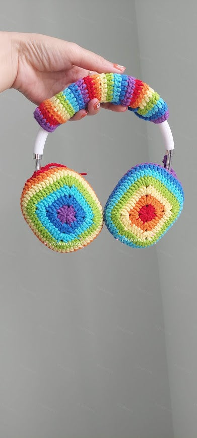 🎧Rainbow-colored design headphone cover for AirPods Max,Sony or other models🎧