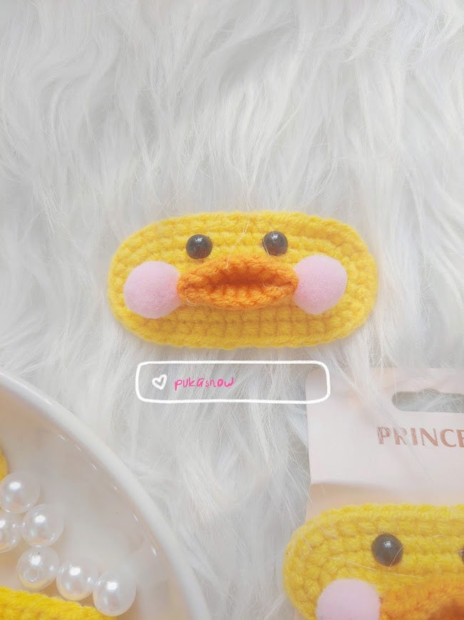 🩷 Crochet Sulking duck Hair Clip 🩷