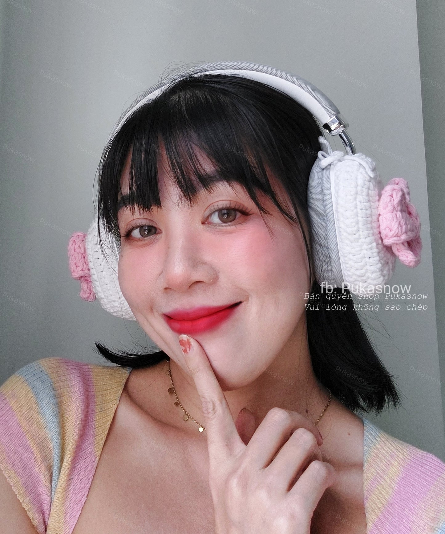 Adorable bow design headphone cover for AirPods Max, Sony, or other models