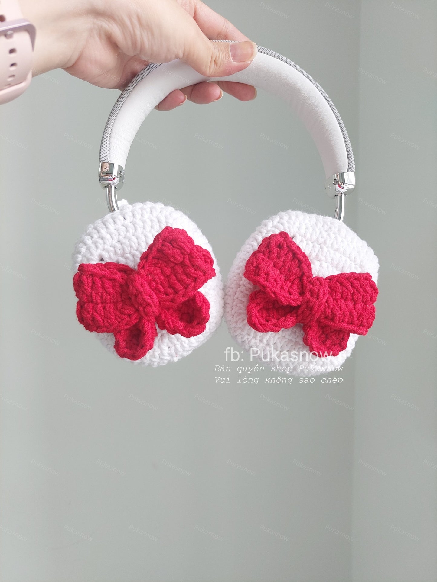 Adorable bow design headphone cover for AirPods Max, Sony, or other models